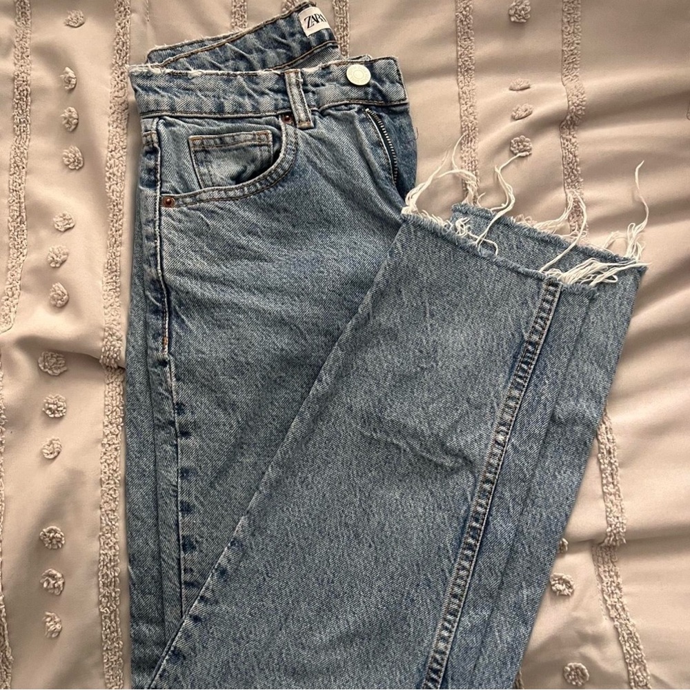 Zara Women's Jeans with Frayed Hem